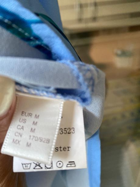 Modré kvietkové šaty španielsky štýl, m