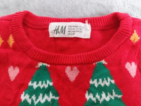 Vianočný sveter zn.hm veľ.98/104, 98