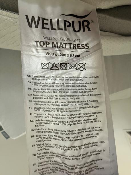 2 x vrchný matrac 90x200 cm, šírka (cm): 90,dĺžka (cm): 200