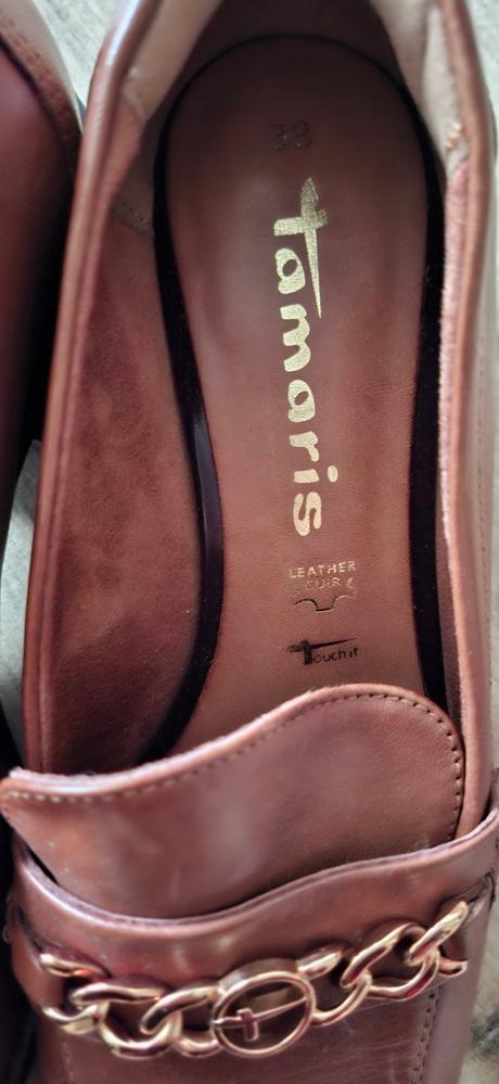 Kožené elegantné poltopánky, tamaris,38