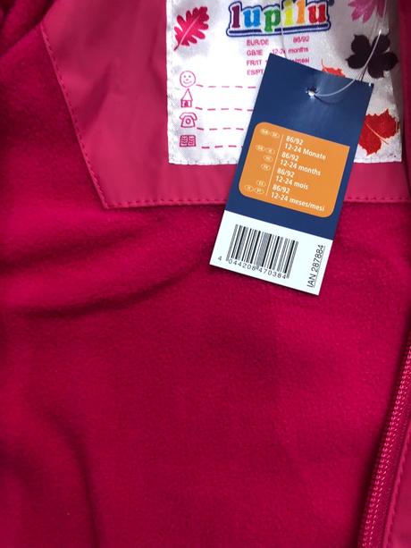 Nepremokavá bunda nová, lupilu,86