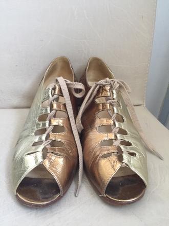 Jedinecne topanky prava koza velk 37 vintage, 37