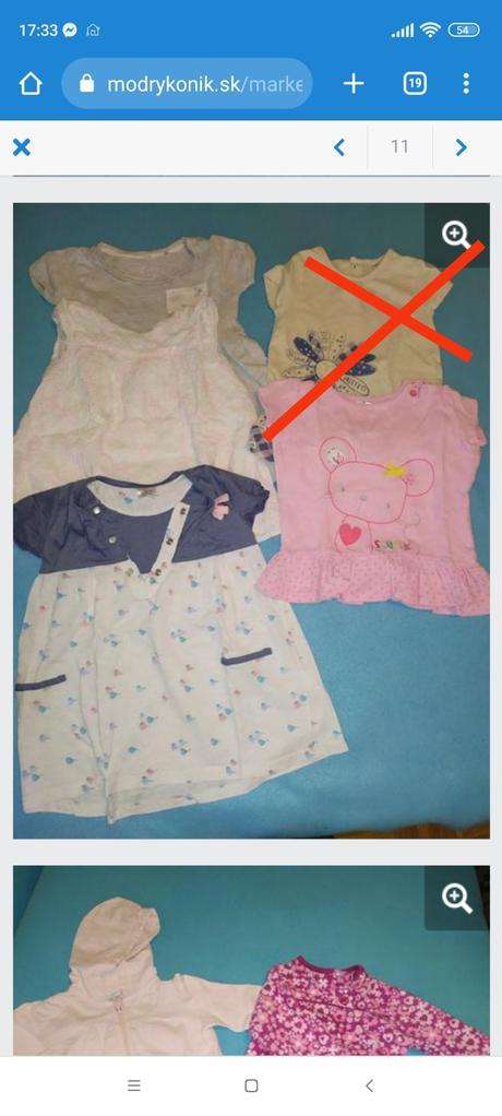 Balík oblečenia pre dievčatko, 68–80