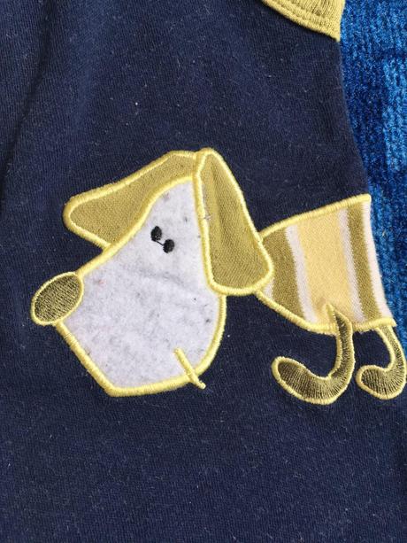 Tmavo modré opalovačky / overal so psíkom č.62/68, 68