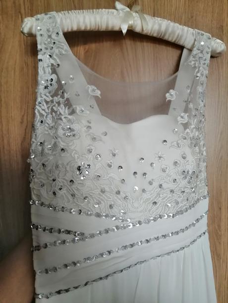 Svadobné šaty 40/l s rukavičkami, 40