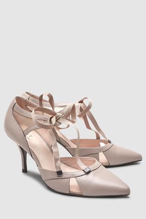 Kožené lodičky s mašľou, next,41