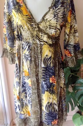 Krásne bavlnene saty 2+1napoly, 38