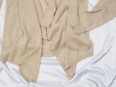 Kvalitný zlatý kardigan vero moda, vero moda,s