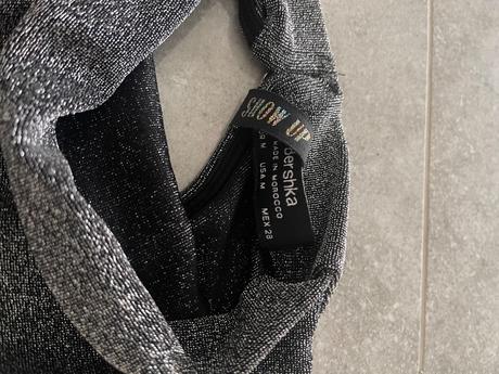 Bershka trblietavý top, bershka,m