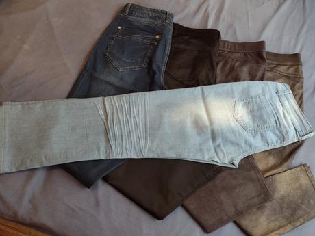 Svetlomodré a tmavomodré rifle., xl