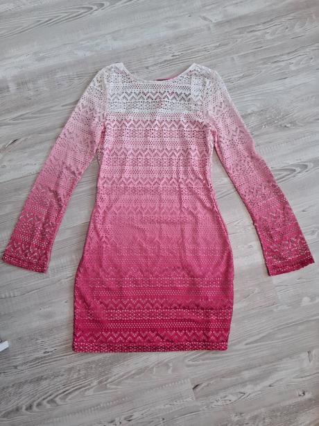 Ružové šaty hm, h&m,s