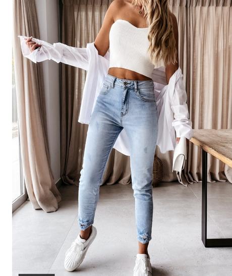 Džínsové modré nohavice, xs