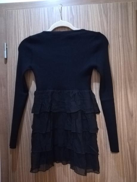 Pulóvrové tričko s volánmi elegantné, s