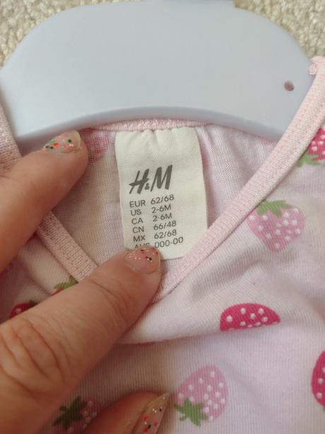 Bavlnené šaty jahoda, h&m, h&m,62