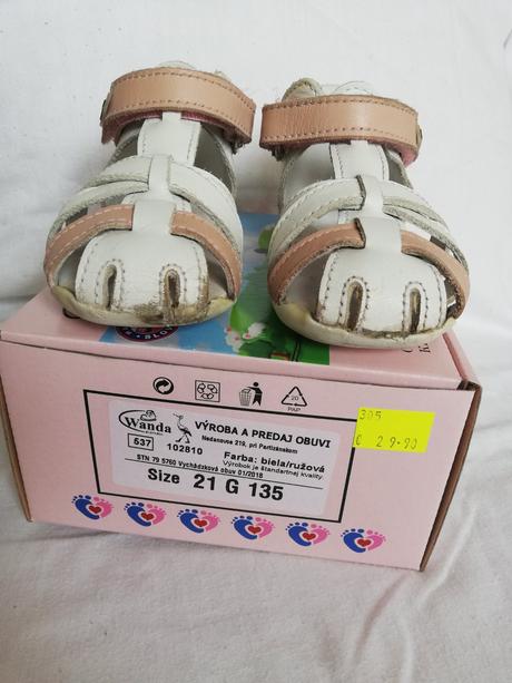 Kožené sandálky wanda, wanda,21