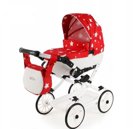 Kočík pre bábiky retro - hviezdička, 