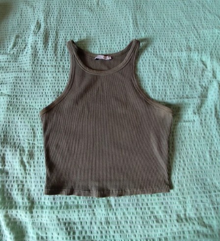Tmavozelený top bershka veľ.s, stav ako na fotke, bershka,s