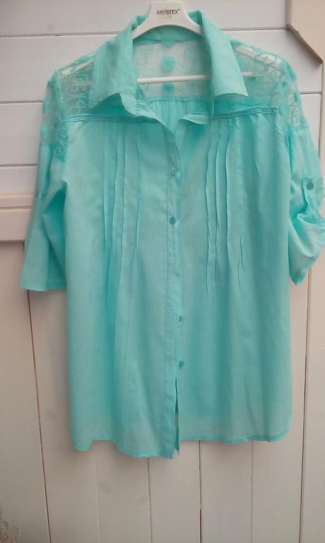 Bavlnená blúzka s čipkou, xxl