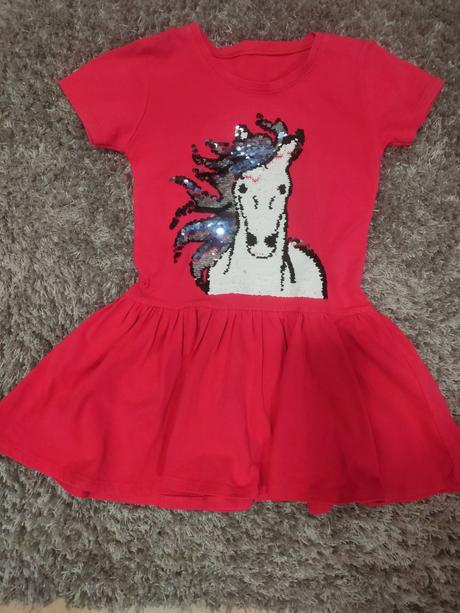 Šaty meniace - jednorožec, 116