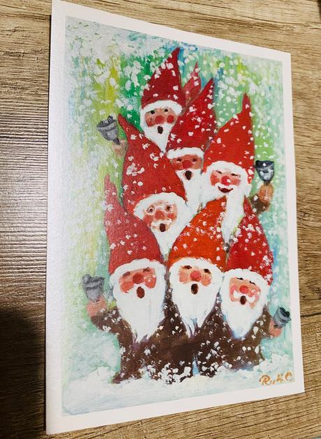 Krásna vianočná pohľadnica bez obálky,