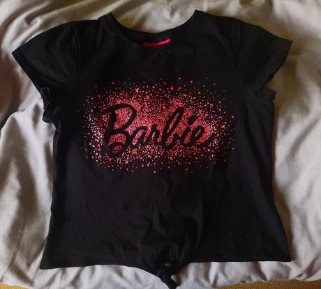 Barbie tričko lesklé s trblietkami 158, primark,158
