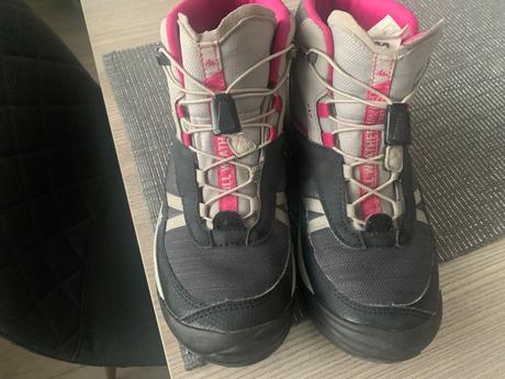 Detská nepremokavá turistická obuv crossrock so šn, quechua,36