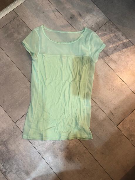 Mentolové tričko na miestach transparent s, next,s