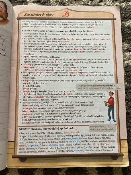 Vybrané slová v obrázkových príbehoch, 