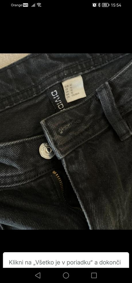 Široké rifle, h&m,42