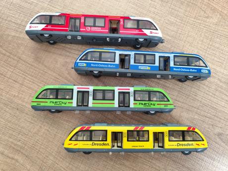 Metro vlaciky so zvukom,  4ks, 