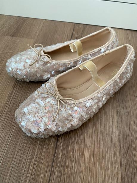 Krásne flitrovane balerínky, zara,35