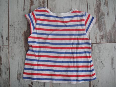 Tričko námornícke bielo- modro- červené páskované, zara,74
