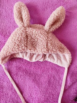 Nenosená čiapka s uškami pre bábätko, fox & bunny,s