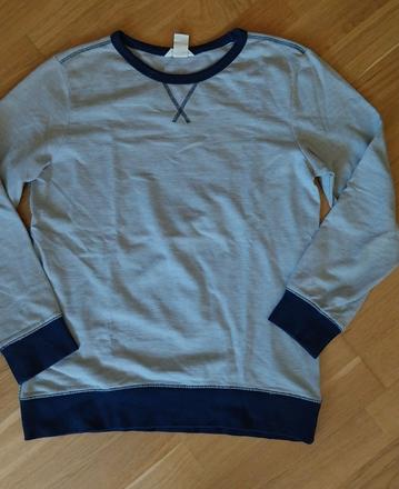 Sivá mikina s modrým lémom zn. h&m, h&m,164