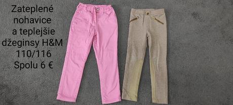 Teplejšie džeginsy, h&m,110