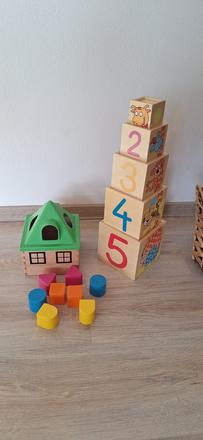 Ikea vkladací domček pre deti a drevená veža, 