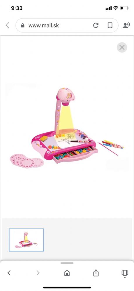 Detský kresliaci projektor barbie, 