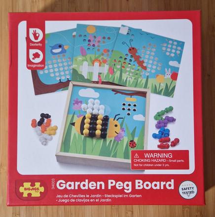Bigjigs peg board drevena mozaika,