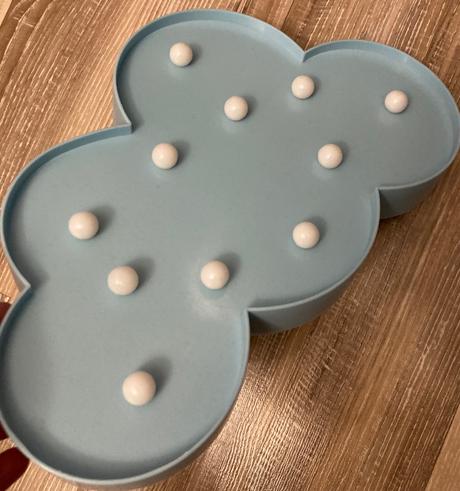 Krásna dekorácia-lampička obláčik na baterky, 