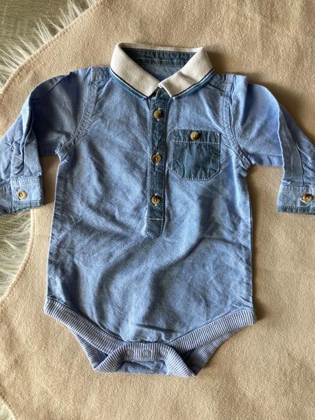 Košeľové body a svetrík 68, h&m,68