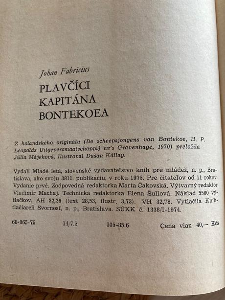 Plavčíci kapitána bontekoea johan fabricius (1975), 