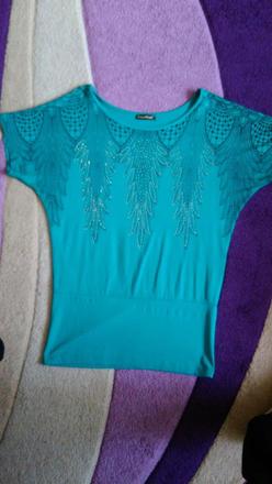 Tričko tyrkysovo-zelené, veľ. 50, 50