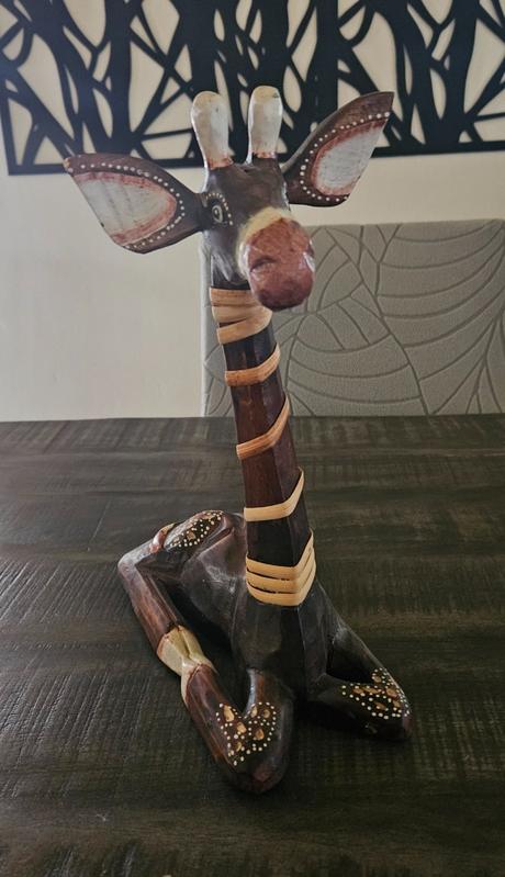 Drevená žirafa - dekorácia, 