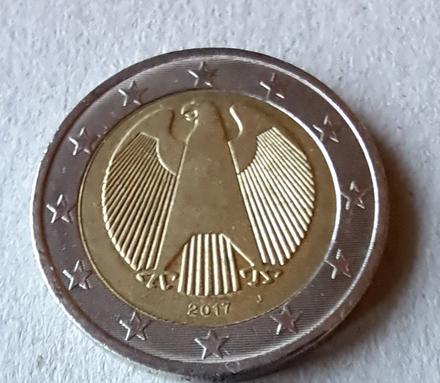 2 eur nemecko 2017 "j", 
