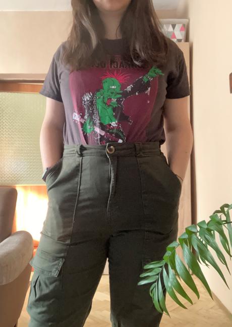 Nohavice bavlnene, h&m,42