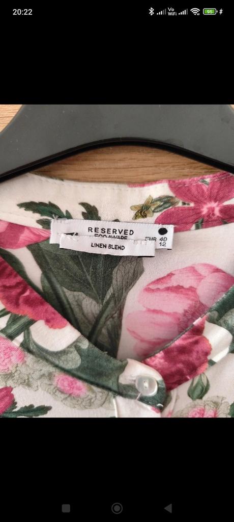 Kvetinové šaty s prímesou ľanu, reserved,40