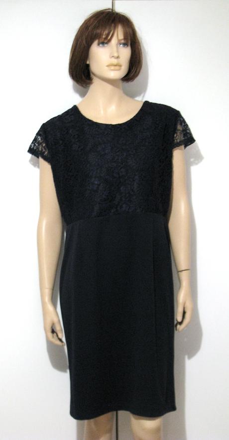 Tmavomodré šaty s čipkou, xxl