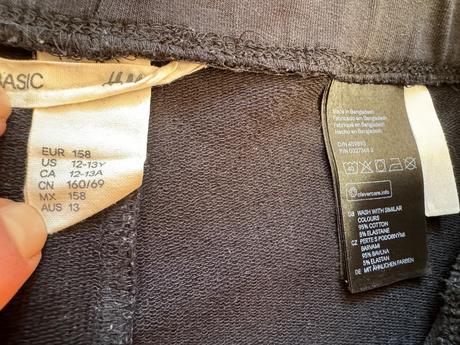 Cierne hrubsie leginy raz oblecene top stav, h&m,152