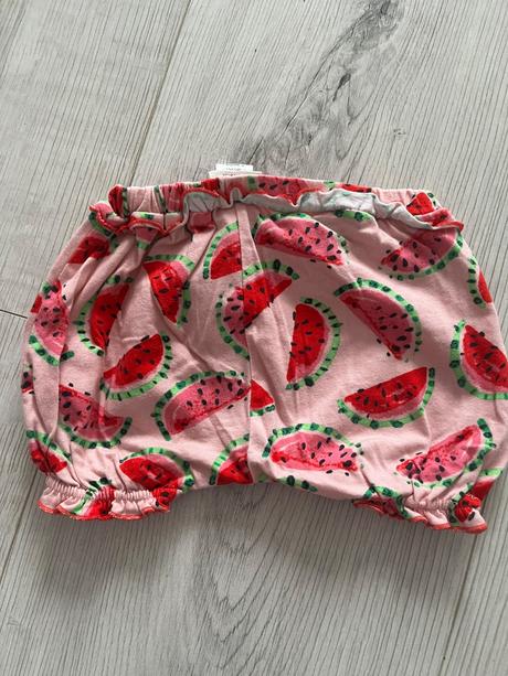 Melónikové kraťasy s volánikmi, next,74