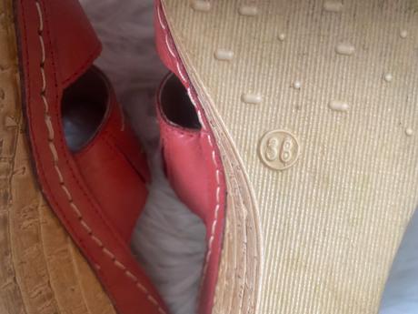 Kožené šľapky na platforme lasocki, lasocki,38